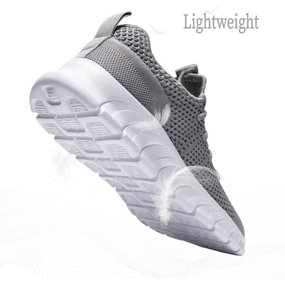 🆕Women B-Grey Running Tennis Slip On Lightweight Workout Sport Jogging Sneakers - Picture 4 of 7